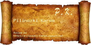 Pilinszki Karsa névjegykártya